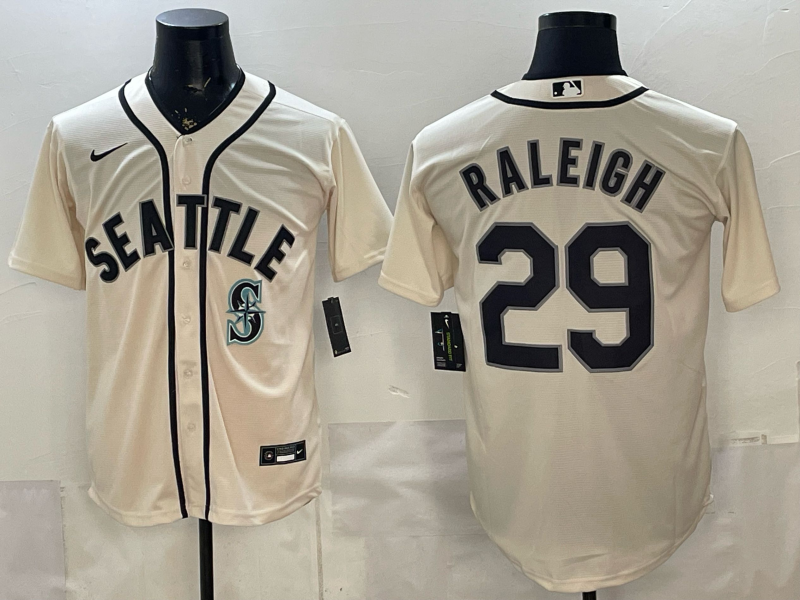 Men 2026 Seattle Mariners #29 Raleigh cream Nike MLB Jersey 0521004